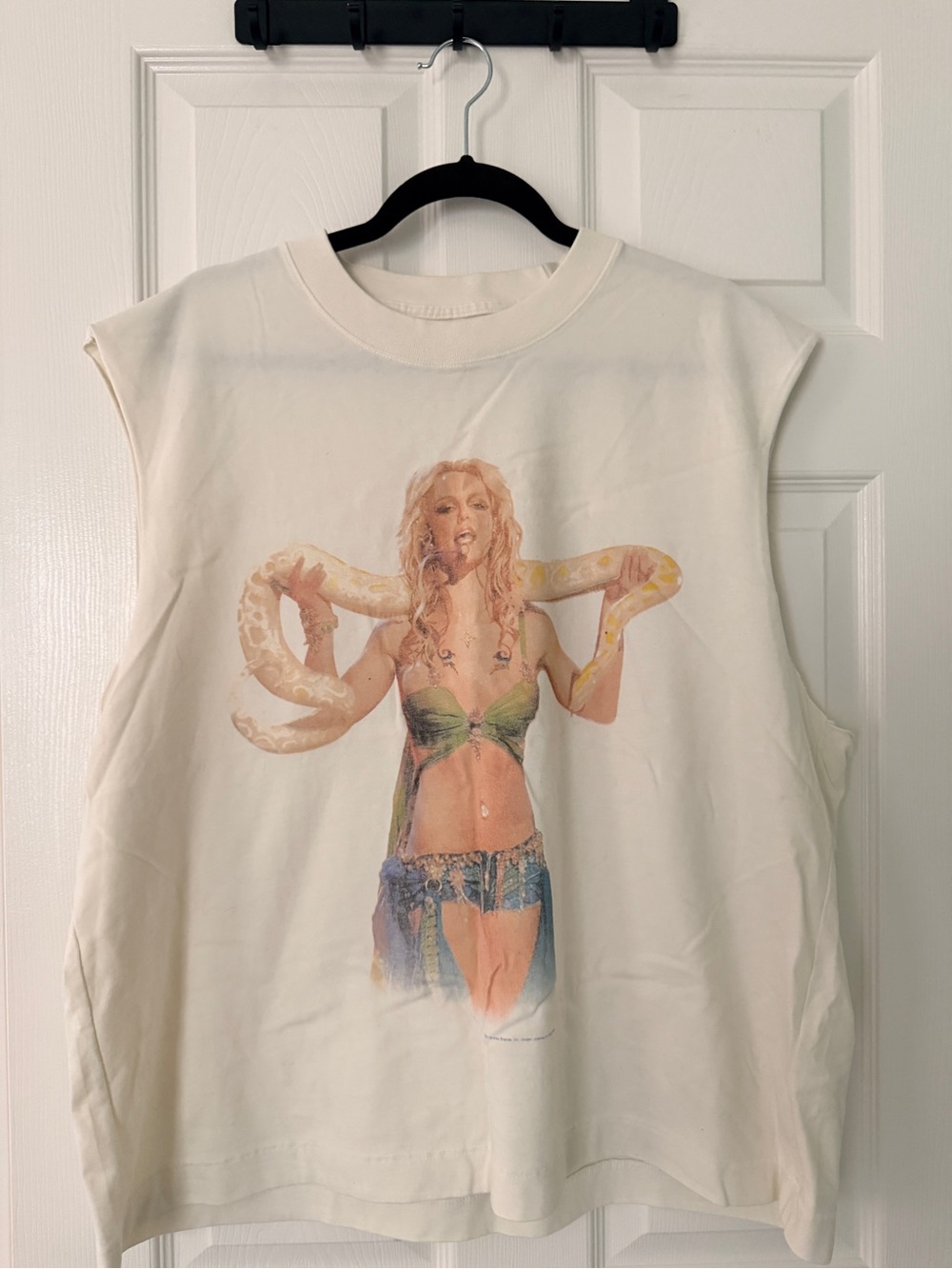 Abercrombie & Fitch Off White Britney Spears Muscle Tank Top